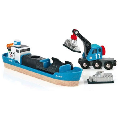 Freight Ship and Crane-BRIO Freight Ship And Crane-BRIO -The Toy Maven Shop rave33534 1