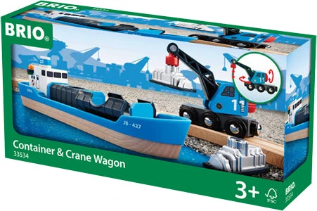 Freight Ship and Crane-BRIO Freight Ship And Crane-BRIO -The Toy Maven Shop rave63353400