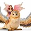 Fairy In Flight On Glam-Owl-Schleich