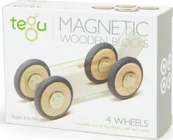 Tegu Magnetic Wooden Wheels - Pack Of 4-Tegu -The Toy Maven Shop tegum12059cao 4
