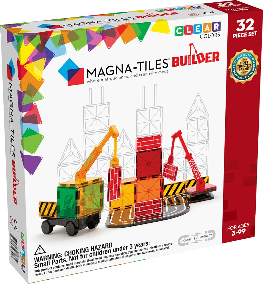 Magna-Tiles Builder 32 Piece Set-Valtech - magnatiles Magna-Tiles Builder 32 Piece Set-Valtech - Magnatiles -The Toy Maven Shop tgtg fa22 21632