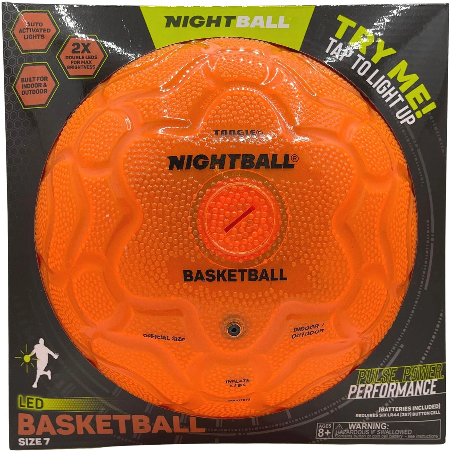 Tangle NightBall Basketball - Orange-Tangle Creations Tangle NightBall Basketball - Orange-Tangle Creations -The Toy Maven Shop tgtg ho23 12757