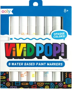 Vivid Pop! Water Based Paint Markers - 8 Pk-Ooly (International Arrivals)