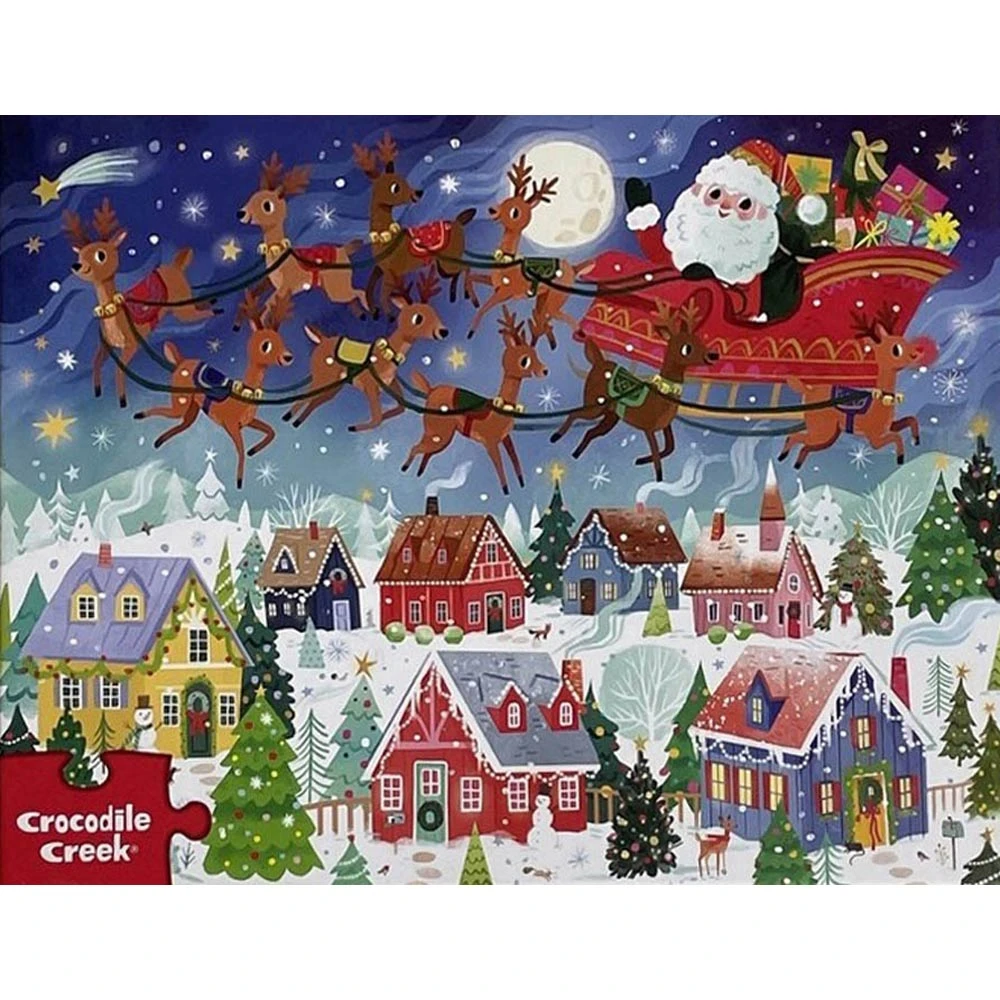 Santa's Visit 100 Piece Puzzle-Crocodile Creek Santa's Visit 100 Piece Puzzle-Crocodile Creek -The Toy Maven Shop tgtg ho23 42003 1