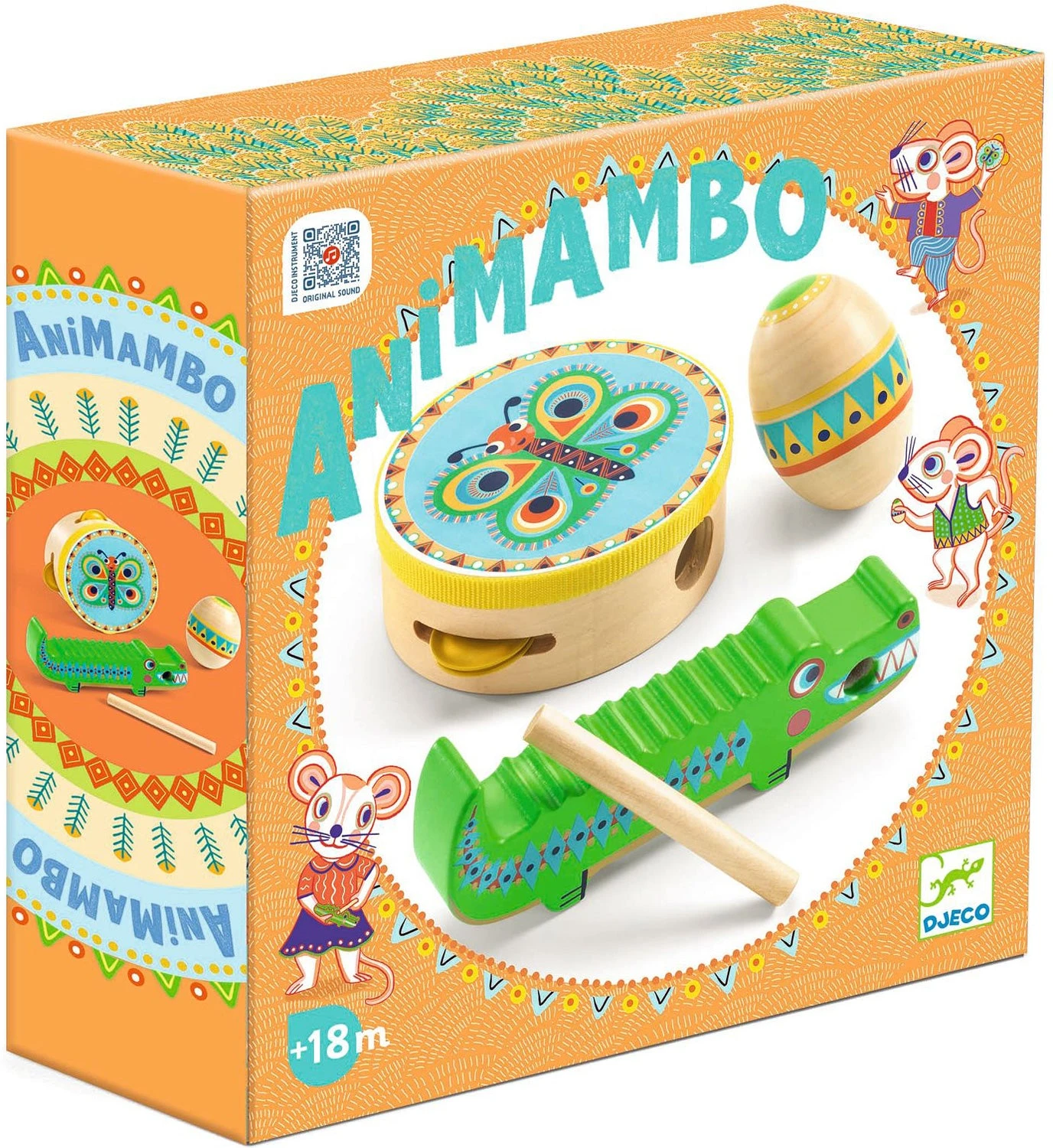 Animambo - 3 Piece Music Set - Guiro, Maracas, Tambourine-Djeco Animambo - 3 Piece Music Set - Guiro, Maracas, Tambourine-Djeco -The Toy Maven Shop tgtg ho23 dj06031