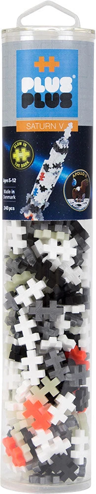 Plus-Plus Tube - Saturn V Rocket (Glow In The Dark)-Plus-Plus (was Geared For Imagination)