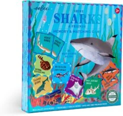 Shiny Sharks & Friends Memory & Matching Game-eeBoo