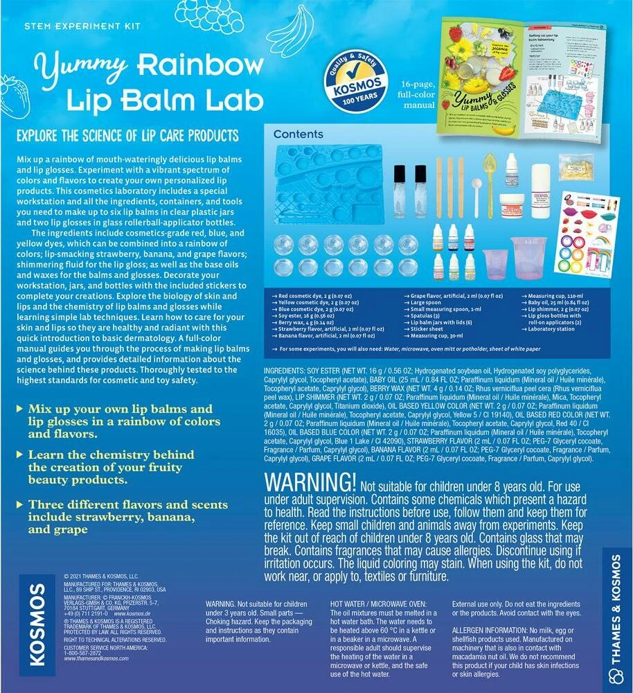 Yummy Rainbow Lip Balm Lab-Thames & Kosmos Yummy Rainbow Lip Balm Lab-Thames & Kosmos -The Toy Maven Shop thak550040 2