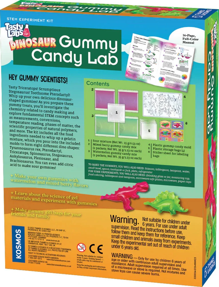 Dinosaur Gummy Candy Lab-Thames & Kosmos Dinosaur Gummy Candy Lab-Thames & Kosmos -The Toy Maven Shop thak550054 1