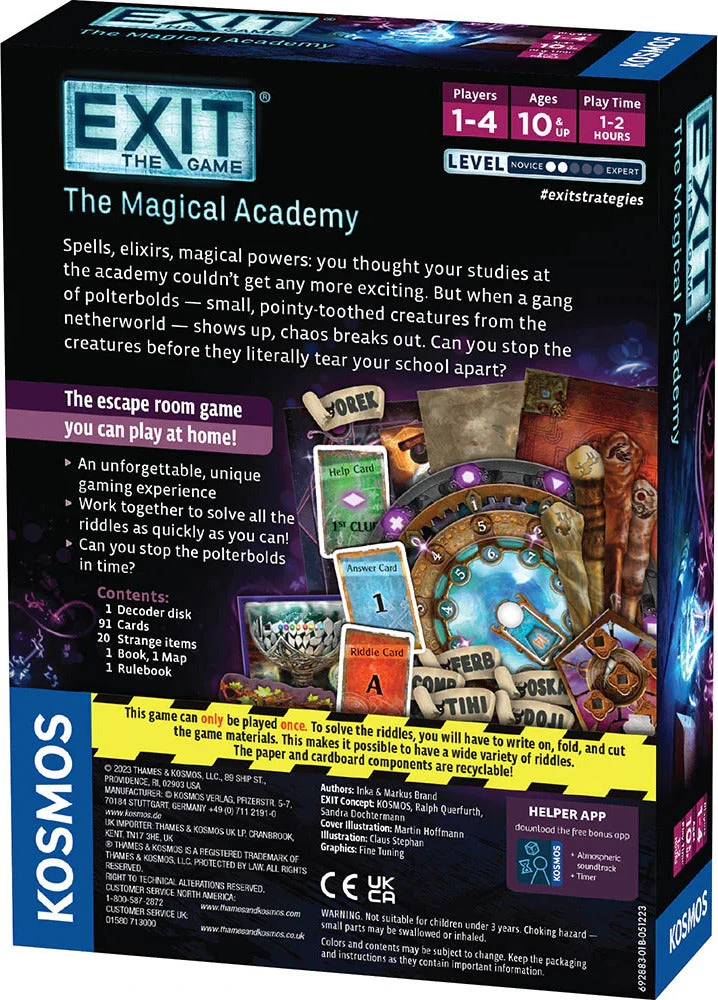 EXIT: The Game - The Magical Academy-Thames & Kosmos EXIT: The Game - The Magical Academy-Thames & Kosmos -The Toy Maven Shop thak692883 1