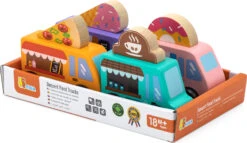 Wooden Mini Food Trucks 4Pc Set-The Original Toy Company