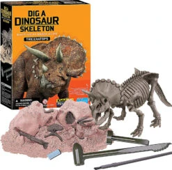 Kidzlabs - Dig A Dinosaur Skeleton - Triceratops-The Toy Network