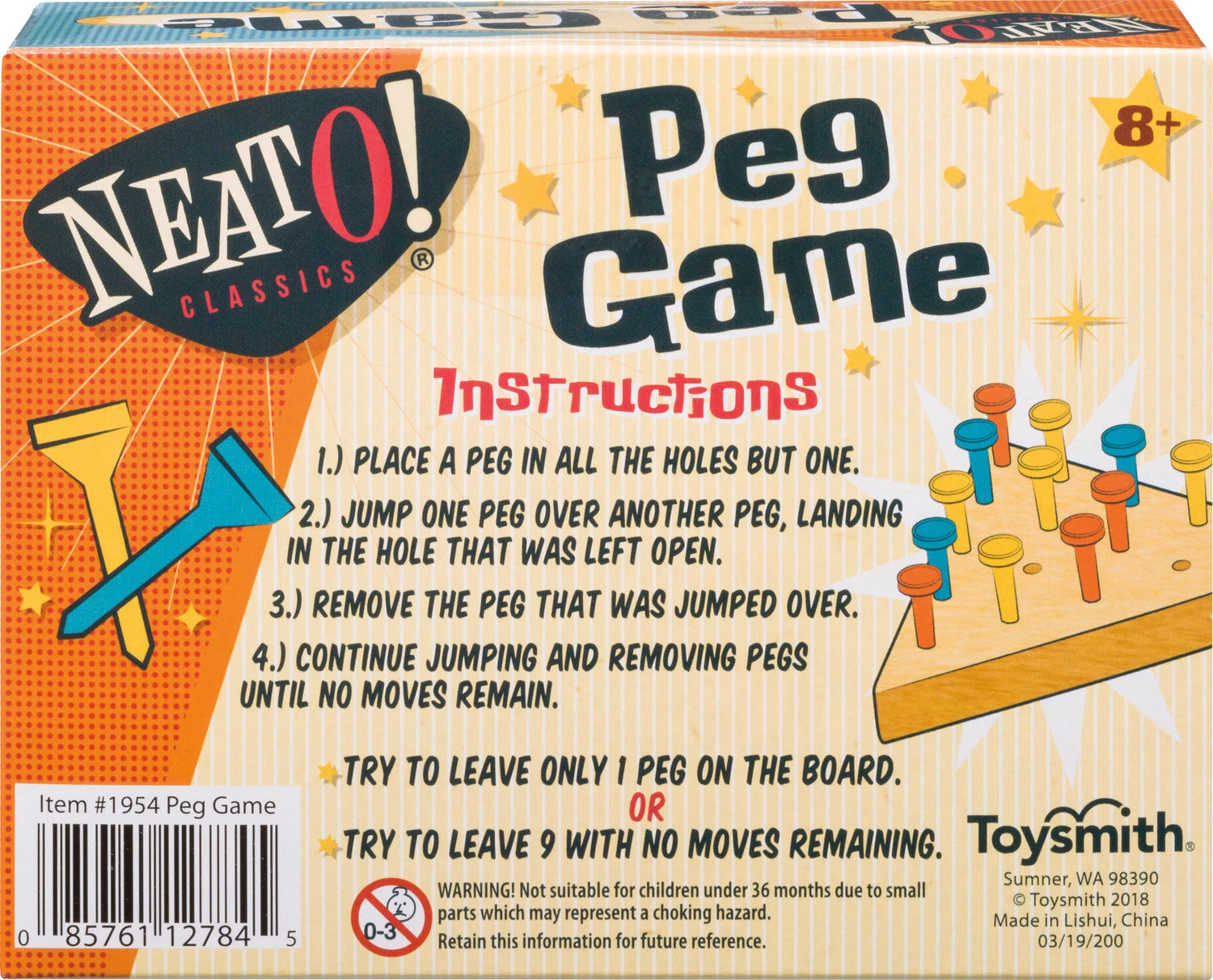 Neato! Peg Game-Neato! Classics Neato! Peg Game-Neato! Classics -The Toy Maven Shop tysm1954