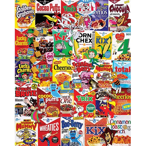 Cereal Boxes - 1000 Piece - White Mountain Puzzles-White Mountain Puzzles Cereal Boxes - 1000 Piece - White Mountain Puzzles-White Mountain Puzzles -The Toy Maven Shop wmpu1261pz