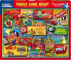 Family Game Night - 500 Piece - White Mountain Puzzles-White Mountain Puzzles