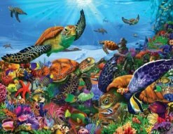 Amazing Sea Turtles - 300 Piece - White Mountain Puzzles-White Mountain Puzzles