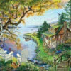 By The Lake - 1000 Piece - White Mountain Puzzles-White Mountain Puzzles 1 By The Lake - 1000 Piece - White Mountain Puzzles-White Mountain Puzzles -The Toy Maven Shop wmpu1520pz