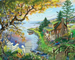 By The Lake - 1000 Piece - White Mountain Puzzles-White Mountain Puzzles