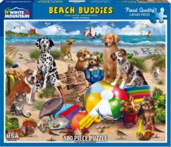 Beach Buddies - 500 Piece - White Mountain Puzzles-White Mountain Puzzles