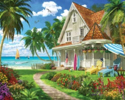 Beach House - 1000 Piece - White Mountain Puzzles-White Mountain Puzzles