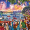 4th Fireworks - 1000 Piece - White Mountain Puzzles-White Mountain Puzzles