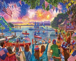 4th Fireworks - 1000 Piece - White Mountain Puzzles-White Mountain Puzzles