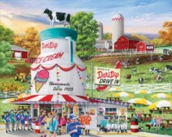 Dairy Bar - 1000 Piece - White Mountain Puzzles-White Mountain Puzzles