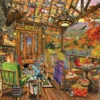 Autumn Porch - 1000 Piece Jigsaw Puzzle-White Mountain Puzzles -The Toy Maven Shop wmpu1673pz