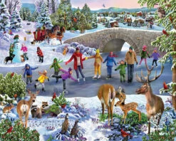 Skating Pond - Seek And Find - 1000 Piece Jigsaw Puzzle-White Mountain Puzzles
