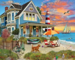 Beach Sunset - 1000 Piece Jigsaw Puzzle-White Mountain Puzzles