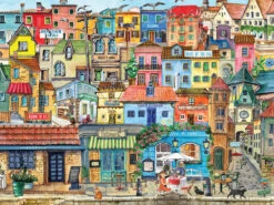 Seaside Village - 500 Piece Jigsaw Puzzle-White Mountain Puzzles
