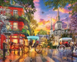 Sunset In New Orleans - 1000 Piece Jigsaw Puzzle-White Mountain Puzzles