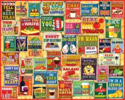 Food And Drink Puns - 1000 Piece Jigsaw Puzzle-White Mountain Puzzles