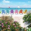Rainbow Chairs - 500 Piece Jigsaw Puzzle-White Mountain Puzzles -The Toy Maven Shop wmpu1838pz