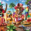 Beach Party - 500 Piece Jigsaw Puzzle-White Mountain Puzzles -The Toy Maven Shop wmpu1849pz