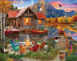 Family Retreat - 1000 Piece Jigsaw Puzzle-White Mountain Puzzles