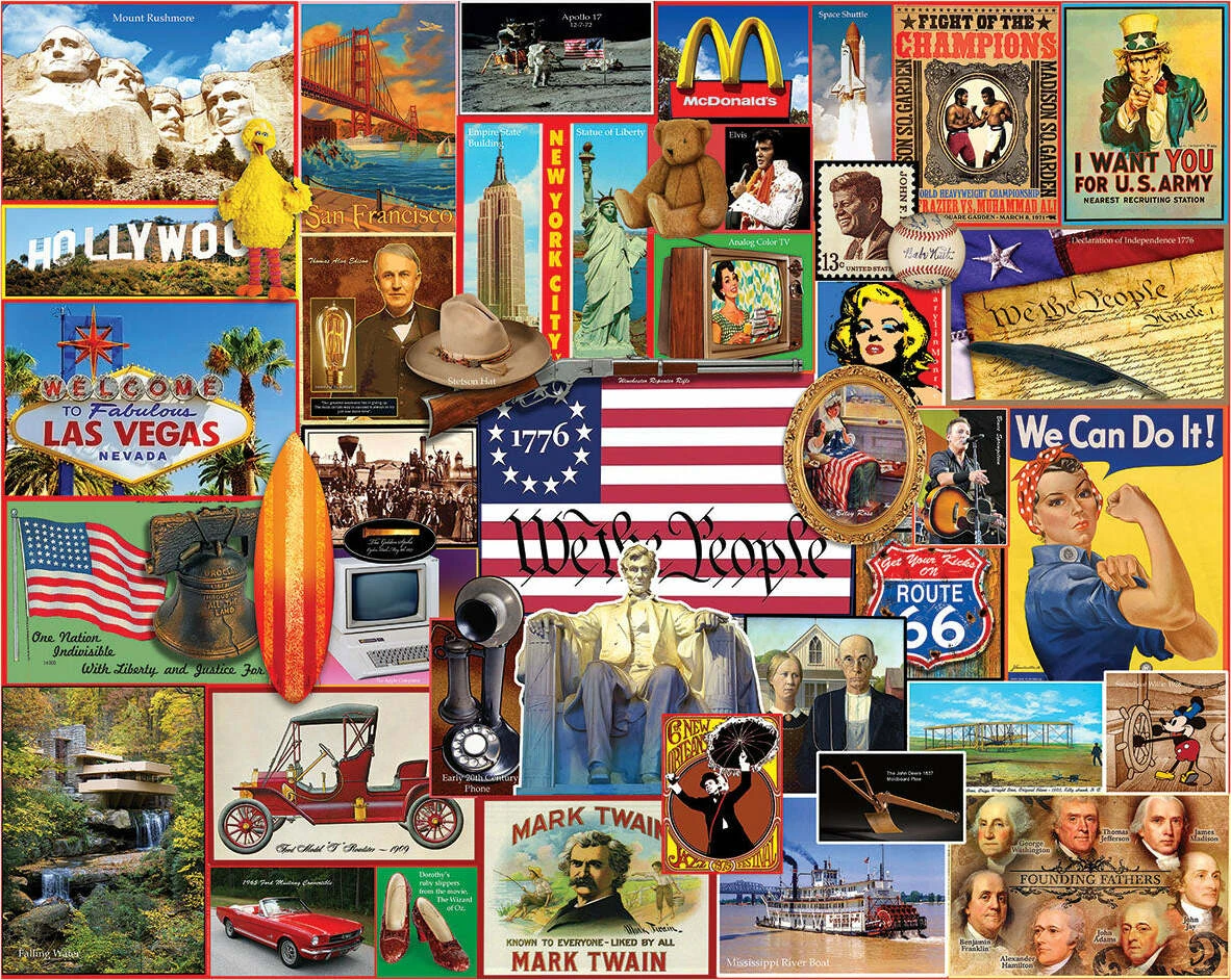 American Originals - 1000 Piece Jigsaw Puzzle-White Mountain Puzzles American Originals - 1000 Piece Jigsaw Puzzle-White Mountain Puzzles -The Toy Maven Shop wmpu1866pz