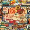 Route 66 - 1000 Piece - White Mountain Puzzles-White Mountain Puzzles 1 Route 66 - 1000 Piece - White Mountain Puzzles-White Mountain Puzzles -The Toy Maven Shop wmpu747pz