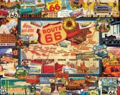 Route 66 - 1000 Piece - White Mountain Puzzles-White Mountain Puzzles