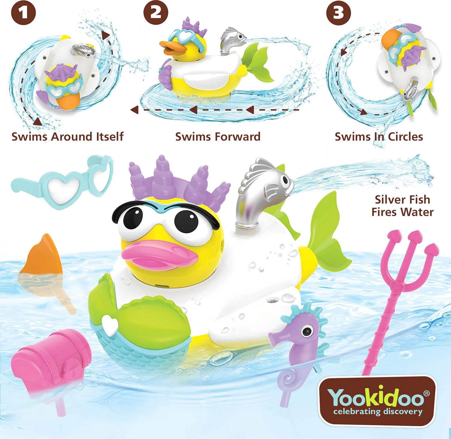Jet Duck - Create a Mermaid-Yookidoo Jet Duck - Create A Mermaid-Yookidoo -The Toy Maven Shop yook40171