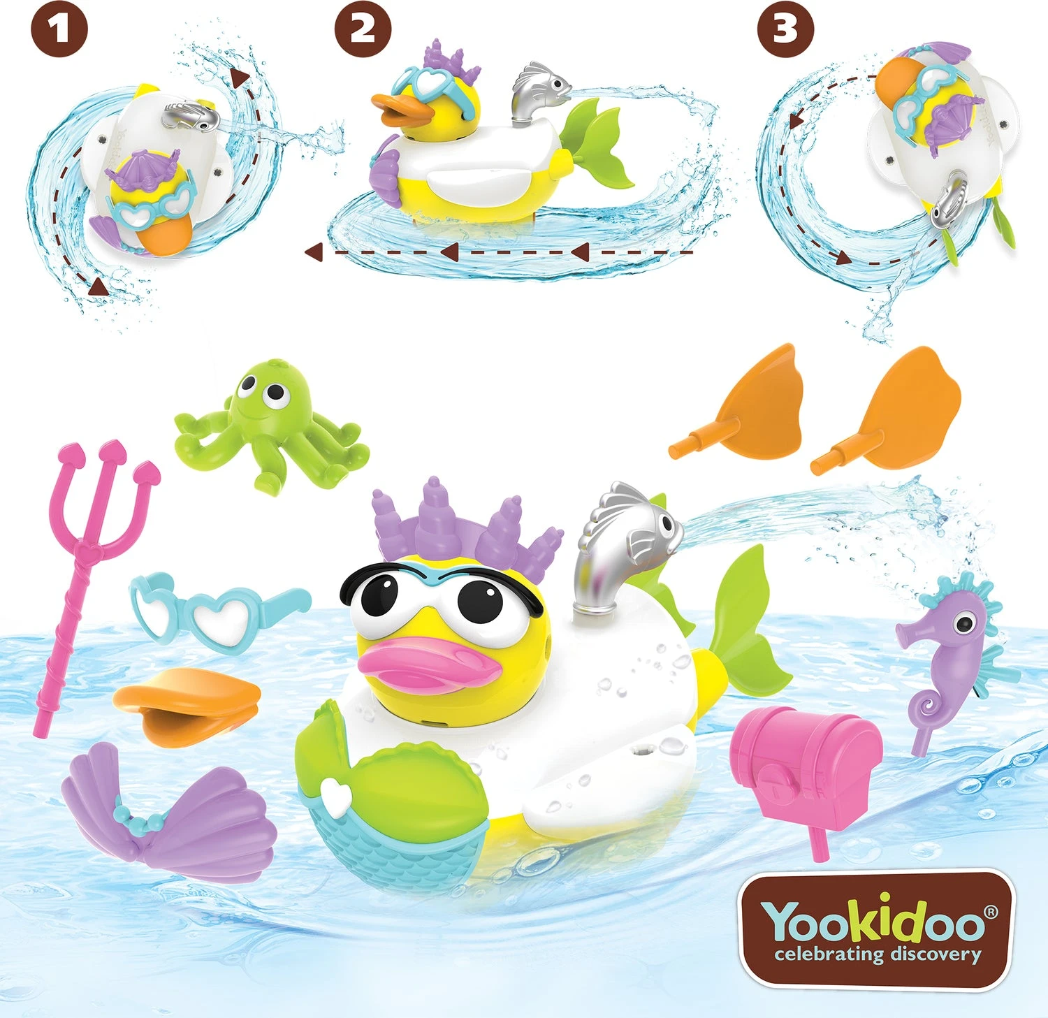 Jet Duck - Create a Mermaid-Yookidoo Jet Duck - Create A Mermaid-Yookidoo -The Toy Maven Shop yook40171 12